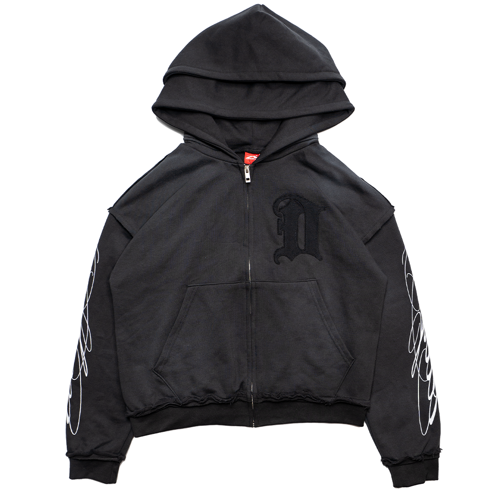 D26-DOUBLE HOOD ZIP-UP