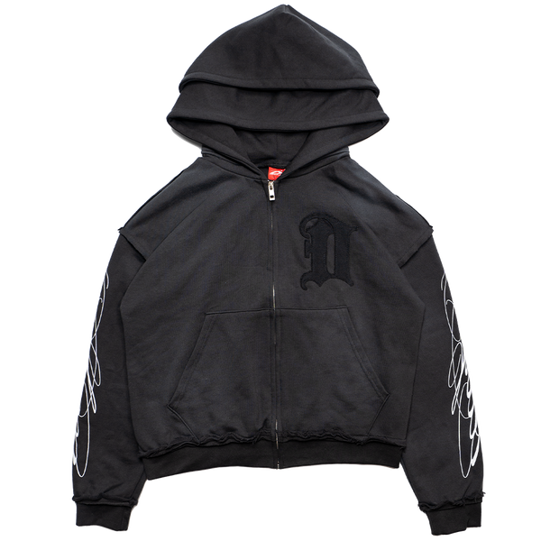 D26-DOUBLE HOOD ZIP-UP